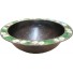 Hand Painted Copper Sink Round Lilies